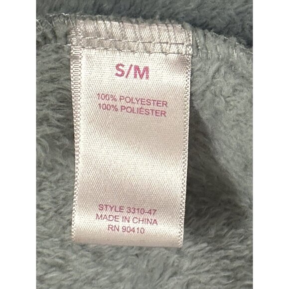 Juicy Couture Embossed Luxe Soft Plush Robe Gray Pockets Long‎ Sleeve EUC Sz S M - Picture 6 of 8